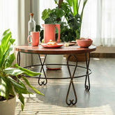 Kafe Coffee Table With Metal Legs - ellementry
